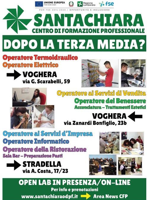 Open Lab nella sede del CFP di via Zanardi a Voghera