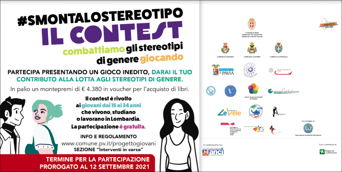 “Combattiamo gli stereotipi di genere giocando”: un imperdibile contest rivolto ai giovani nell’ambito del progetto “Dal Comune all’UE”
