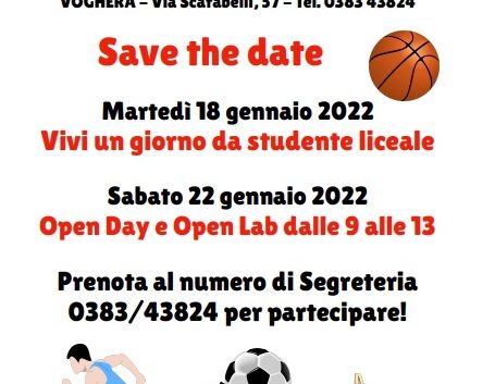 SAVE THE DATE: prossimi appuntamenti di orientamento al Liceo Santachiara
