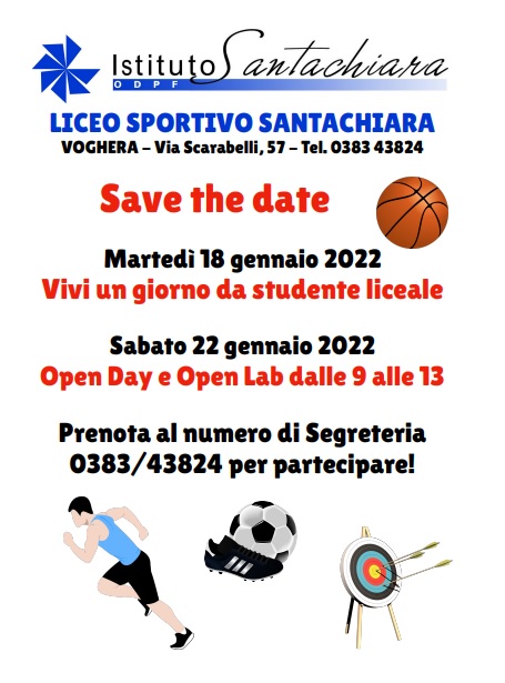 SAVE THE DATE: prossimi appuntamenti di orientamento al Liceo Santachiara