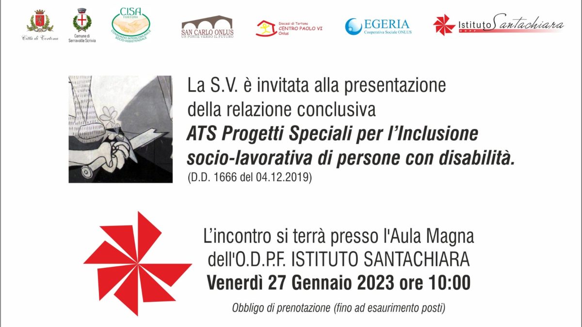 RELAZIONE CONCLUSIVA – ATS PROGETTI SPECIALI PER L’INCLUSIONE SOCIO-LAVORATIVA DI PERSONE CON DISABILITA’