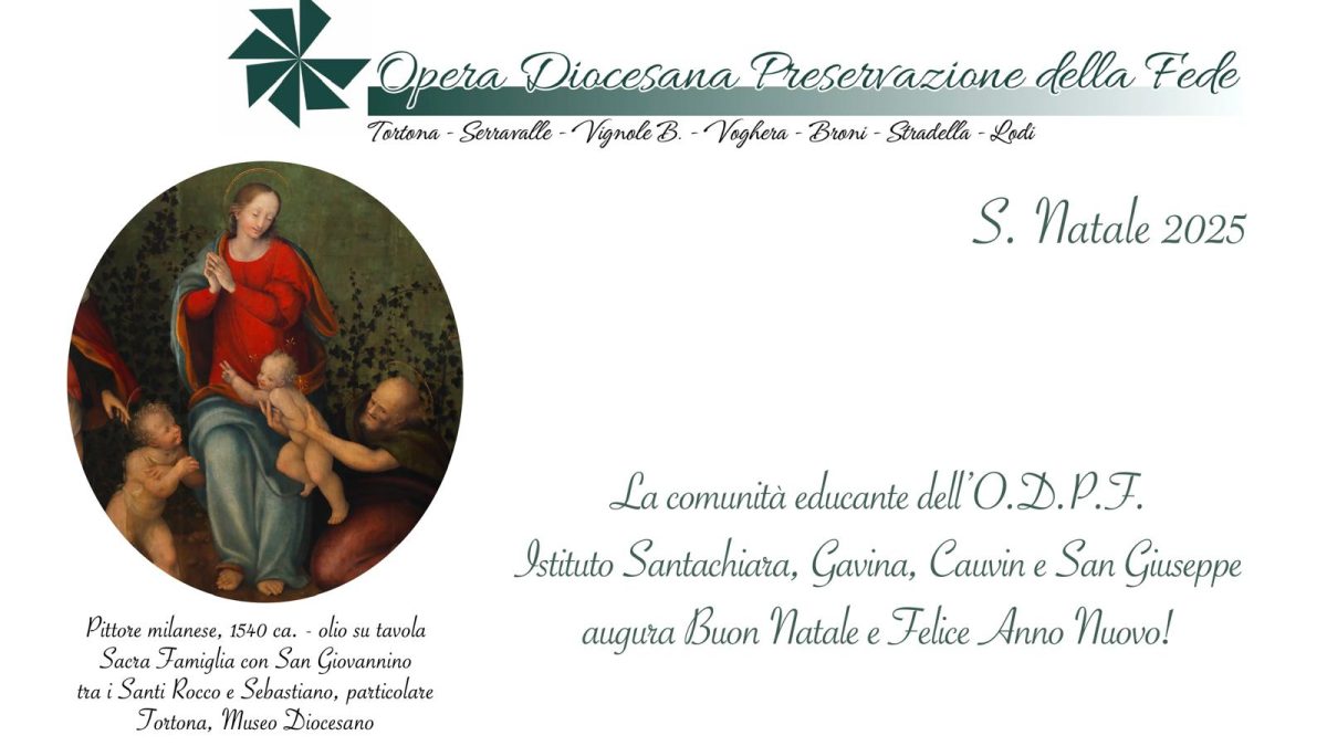 L’Opera Diocesana augura buon Natale e sereno anno 2026!